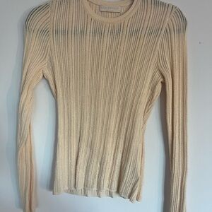 Ulla Johnson Cream Textured Knit Top